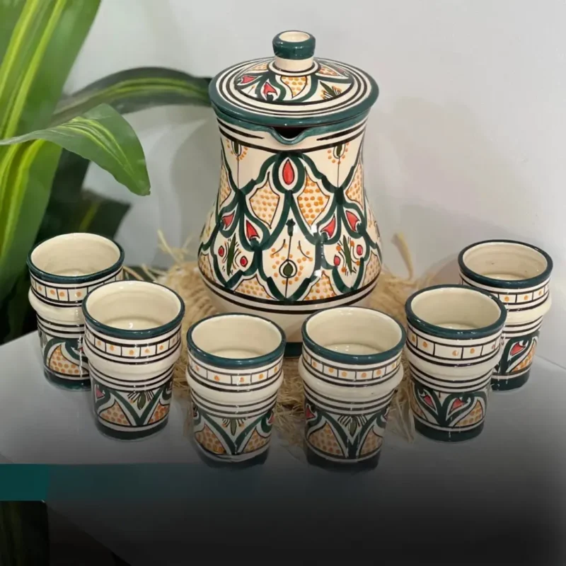 ⁦Carafe en poterie marocaine⁩ - الصورة ⁦2⁩